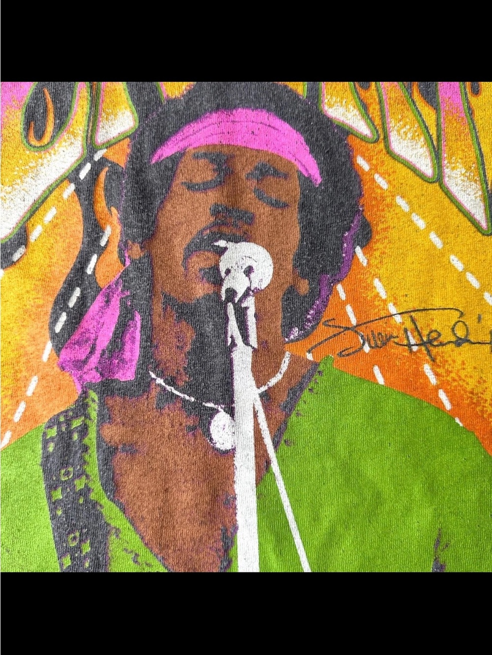 HENDRIX NWT T shirt Sz M Woodstock colorful graphics 100% Cotton Authentic